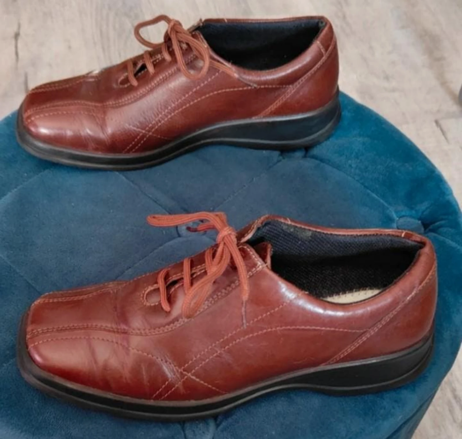 Brown leather lace-up shoes size 38 – photo 2